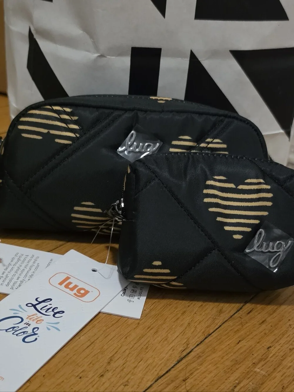 Lug Bobsled XL And Choo Choo Mini Set In Heart Gold NWT